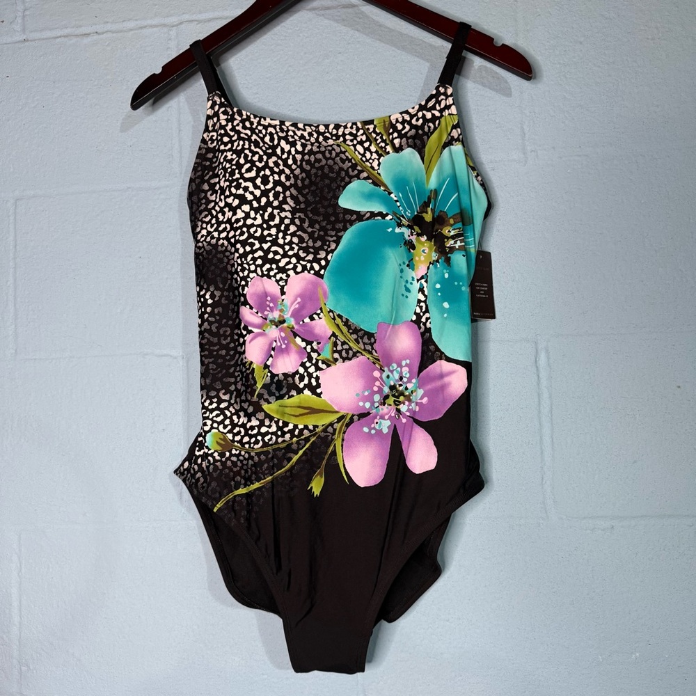 NWT Dana Buchman Black One Piece Swimsuit